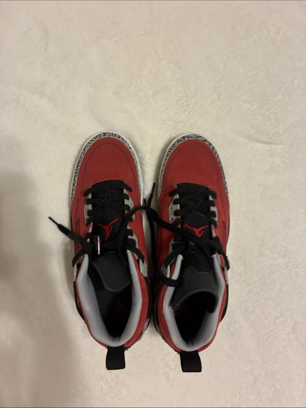 Red and Black Men's High-Top Sneakers